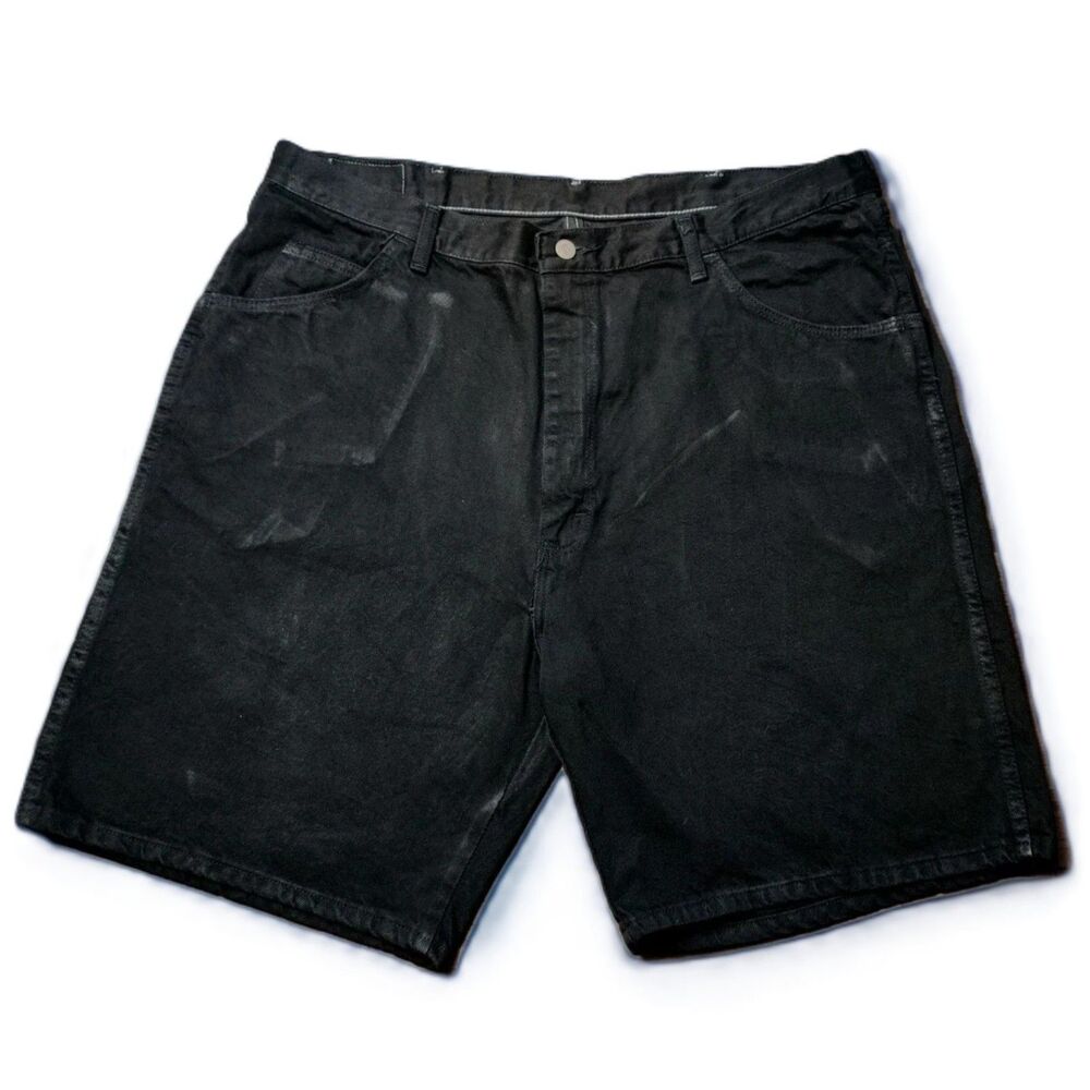 Wrangler Hero Originals Shorts Size 42 Black Denim Relaxed Fit USA Made 100%